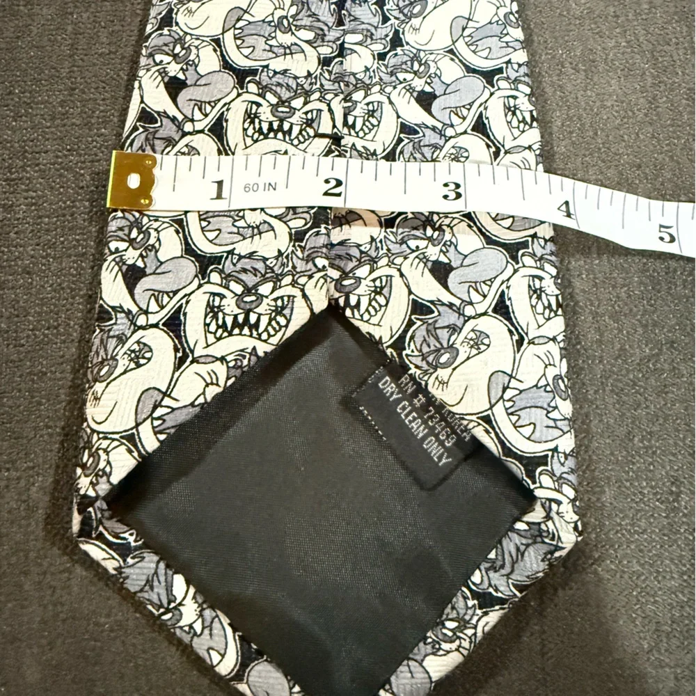 Tasmanian Devil Print Tie Novelty Wide
